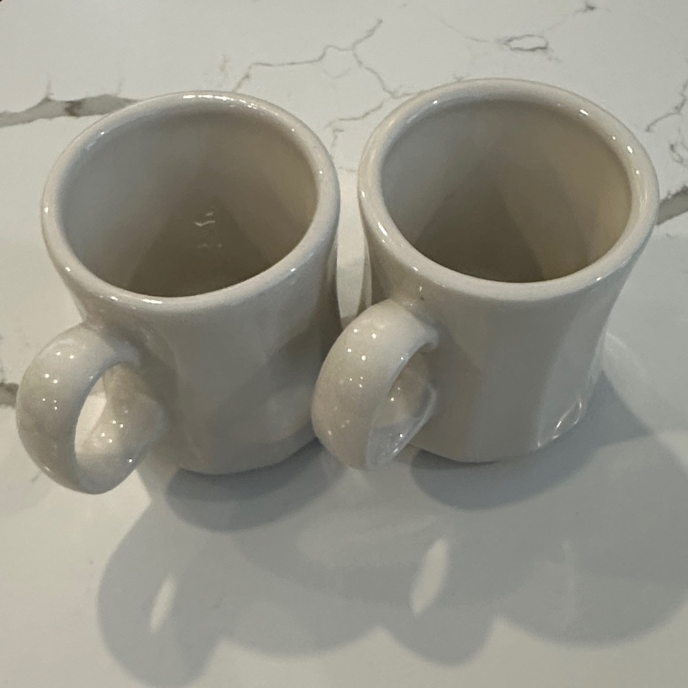 Vintage Homer Laughlin China Restaurant Ware Ivory 8 oz. Coffee Tea Mug x 2
